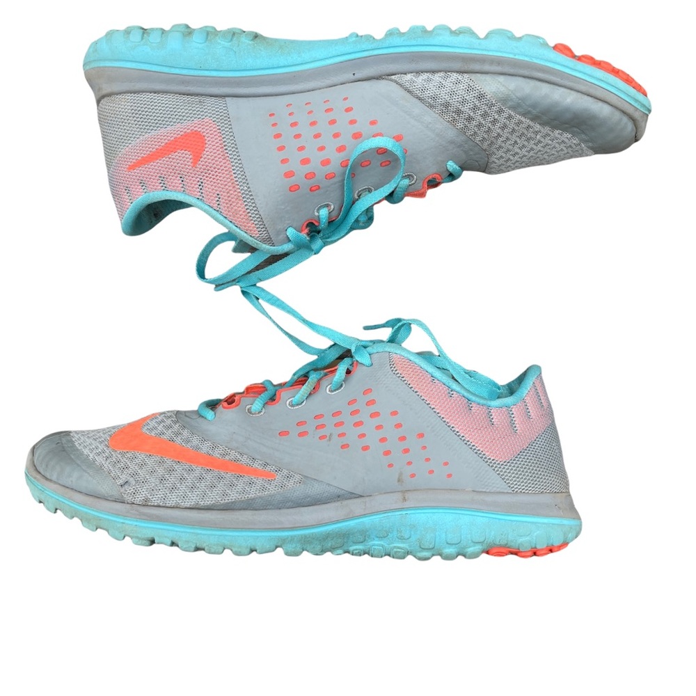 Nike FS Lite Run 684667-006 Dove Gray And Clearwater Athletic Running Shoes - Picture 4 of 8